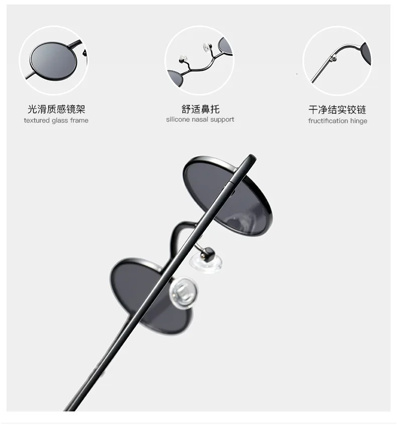 Винтажные мужские круглые женские солнцезащитные очки в стиле ретро стимпанк, металлическая оправа, цветные линзы, женские солнцезащитные очки, модные Gafas Sol Mujer