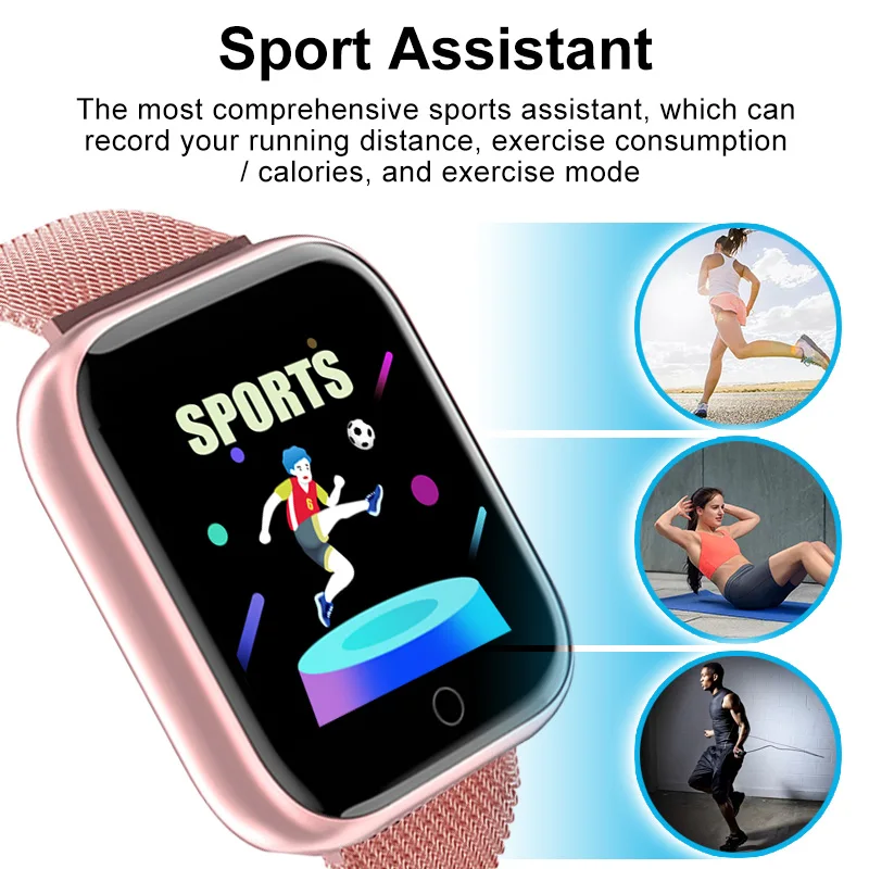 Fashion Smart Watch Women 2020 Smartwatch Men Kids Sport Wrist Watch Fitness Bracelet Tracker Heart Rate Monitor for Android IOS 3