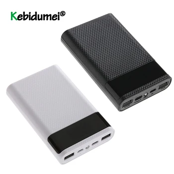 

Latest QC 3.0 Fast Charge Dual USB Type C Power Bank Case DIY 4x18650 Mobile Phone 15000mAh Battery Storage Box Without Battery