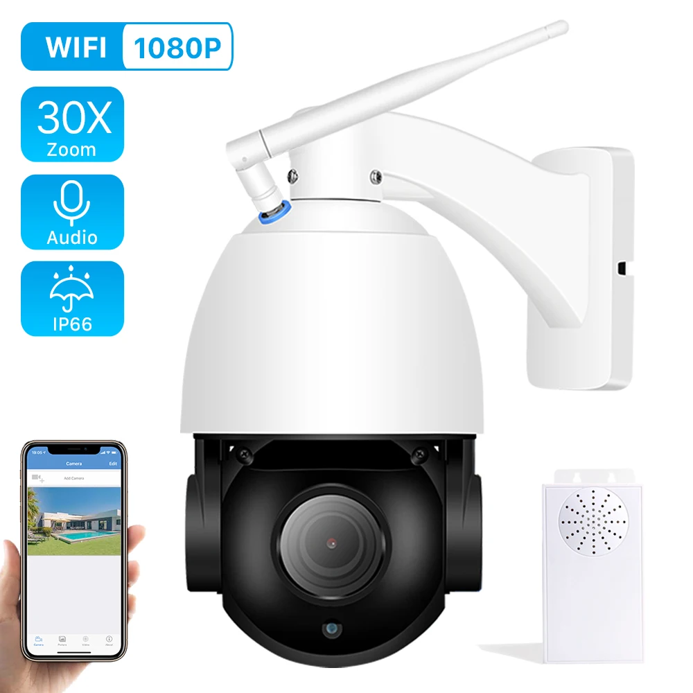 ANBIUX 1080P 30X оптический зум Беспроводная PTZ IP камера двухсторонняя аудио wifi наружная CCTV камера безопасности Видео 80 м ночное видение