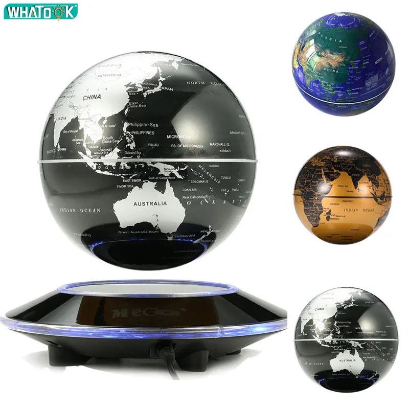 Плавающий глобус светодиодный 3d ночник магнитной левитации карта мира ребенок
