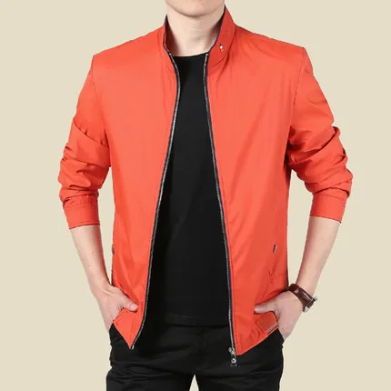 

Men's Spring Autumn Jacket Stand Collar Thin Jaqueta Masculina Blue/Red/Gray Casual S-3XL Casacas Para Hombre CJ175