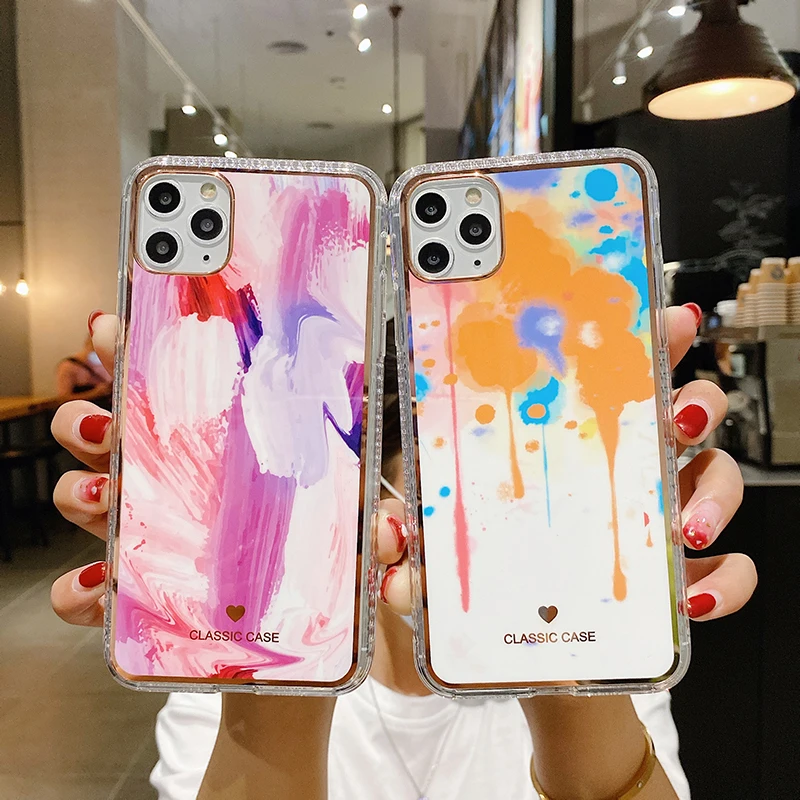 

Акварельный чехол для телефона iPhone 12 Pro Max 11 12 Mini XR X XS 7 8 Plus SE 2020, многоцветный чехол-накладка