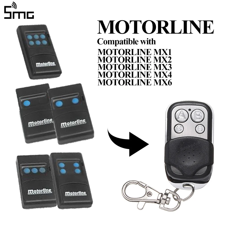 Для MOTORLINE MX1 MX2 MX3 MX4 MX6 433,92 MHz пульт дистанционного управления для гаражных дверей автолиния фиксированный кодовый контроллер клон для управления воротами