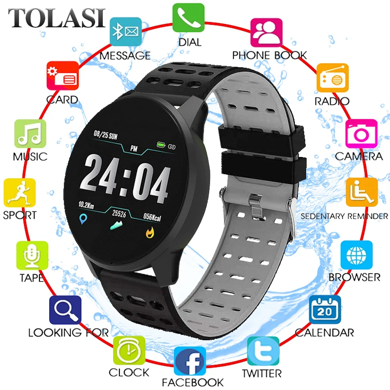 Смарт-часы спортивные часы для мужчин и женщин монитор сердечного ритма кровяное