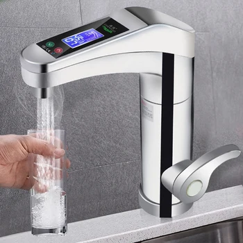 

Smart Automatic LCD Display Instant Electric Water Heating Faucet Instantaneous Instant Tankless Water Heater EU Plug