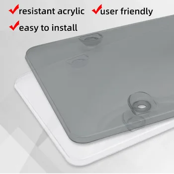 

2019 2pcs License Plate Cover Easy to Install Durable License Plate Protection CSL88