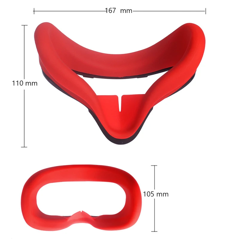 1pc Replacement Silicone Eye Mask For Oculus Quest2 VR Glasses Shading Sweat Proof Blindfold Accessories For Oculus Quest2 