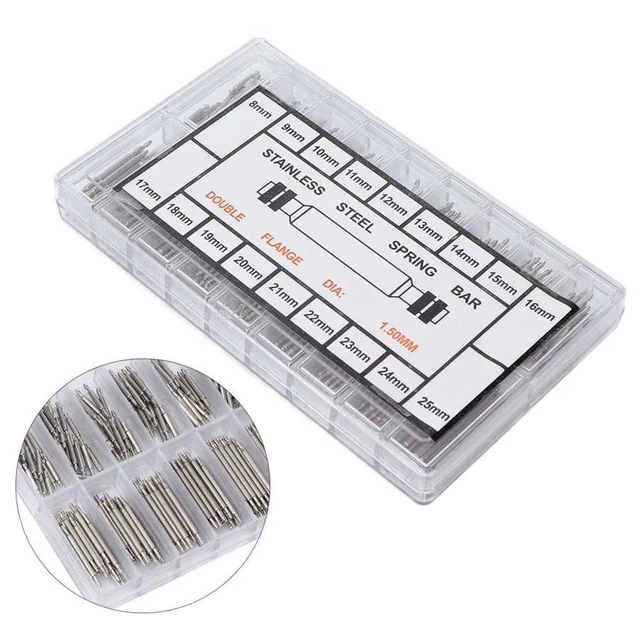 100Pcs/Box Stahl Uhr Band Verschluss Rohr Reibung Pin Druck Bars Pins Niet  Enden Reparatur Zubehör für Uhrmacher reparatur Werkzeug - AliExpress