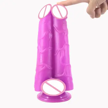 Sex Machine Attachment Super Large Simultaneous Insertion Double Headed Dildo Anal Plug Anal Penis Love Machine Accessories Y95 4