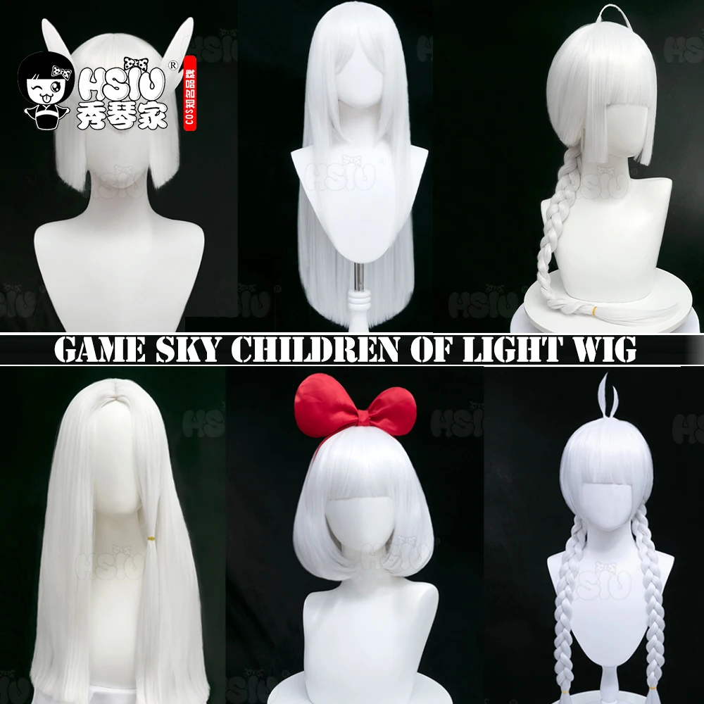 

HSIU game Sky Children of Light wig White Multiple styles Synthetic Hair +Free brand wig net cap