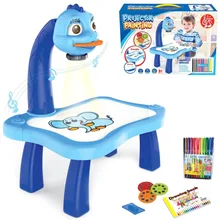 

Led Art Drawing Projector Table Trace and Draw Smart Projector Sketcher Desk Toy Educational Drawing Playset for Kids Age 3+