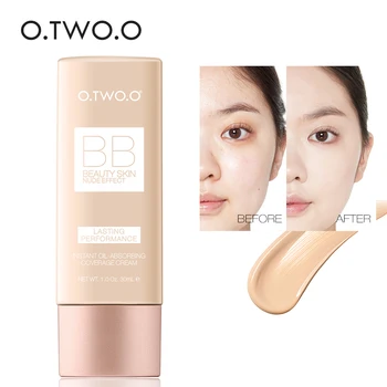 

O.TWO.O Korean Nude Cosmetics Makeup BB Cream White Natural Whitening Cream Waterproof Makeup Base Liquid Foundation Cosmetics