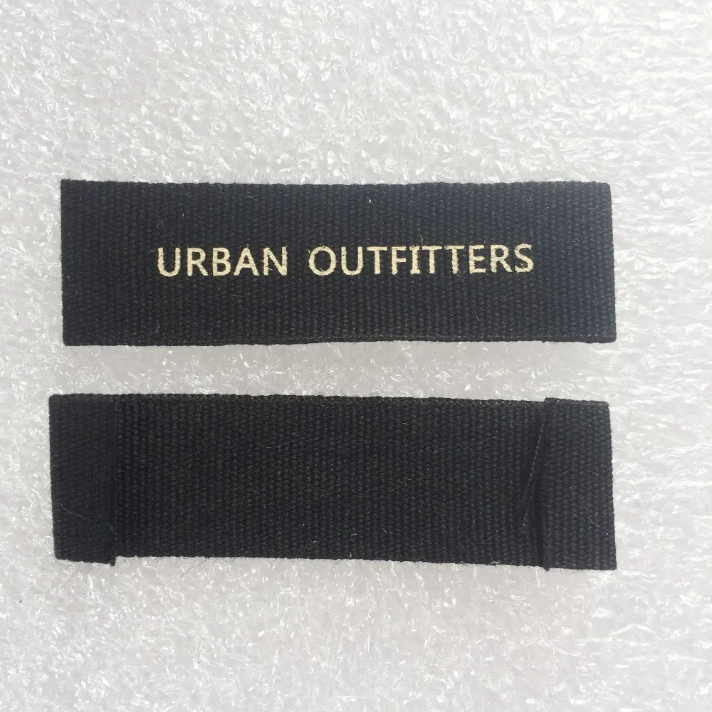 etiquetas de marca color negro con logo personalizado