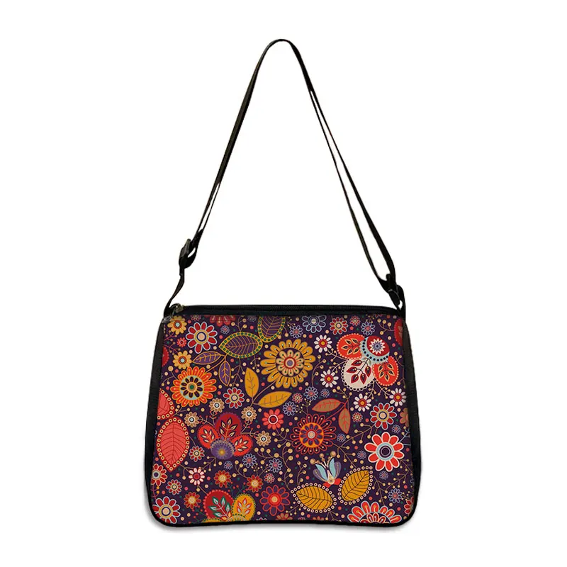 Mandala Flowerote Handbag Women Ethnic Traditional Shopping Bag Floral Print Shoulder Bag For Lady Traveling Messenger Bag - Image 11