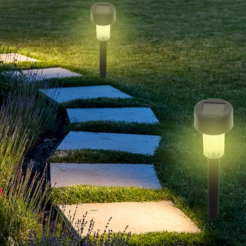 

10pcs LED Solar Lawn Lamp Outdoor Garden Yard Street Decor Bollard Light Stick Community Garden Road Path Decorative Lighting