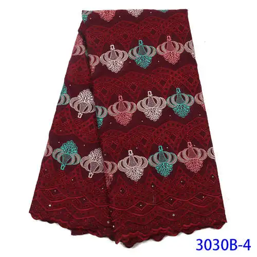 picture 4 NIAI Африканский нигерийский хлопок кружевной ткани высокое качество швейцарская вуаль кружева в швейцарском стиле для женщин платья вечерние XY3030B-1 - Цвет: picture 4