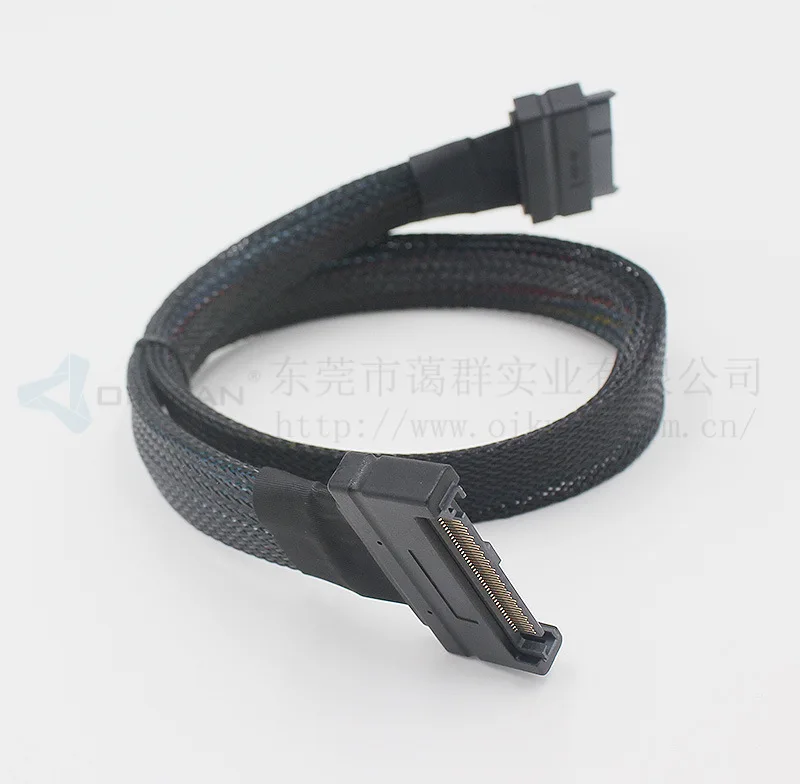 

Inside Lap Mini SAS High-Speed Line Sff-8639 NVMe PCIe SSD Male to Female Extension Cable 68pin