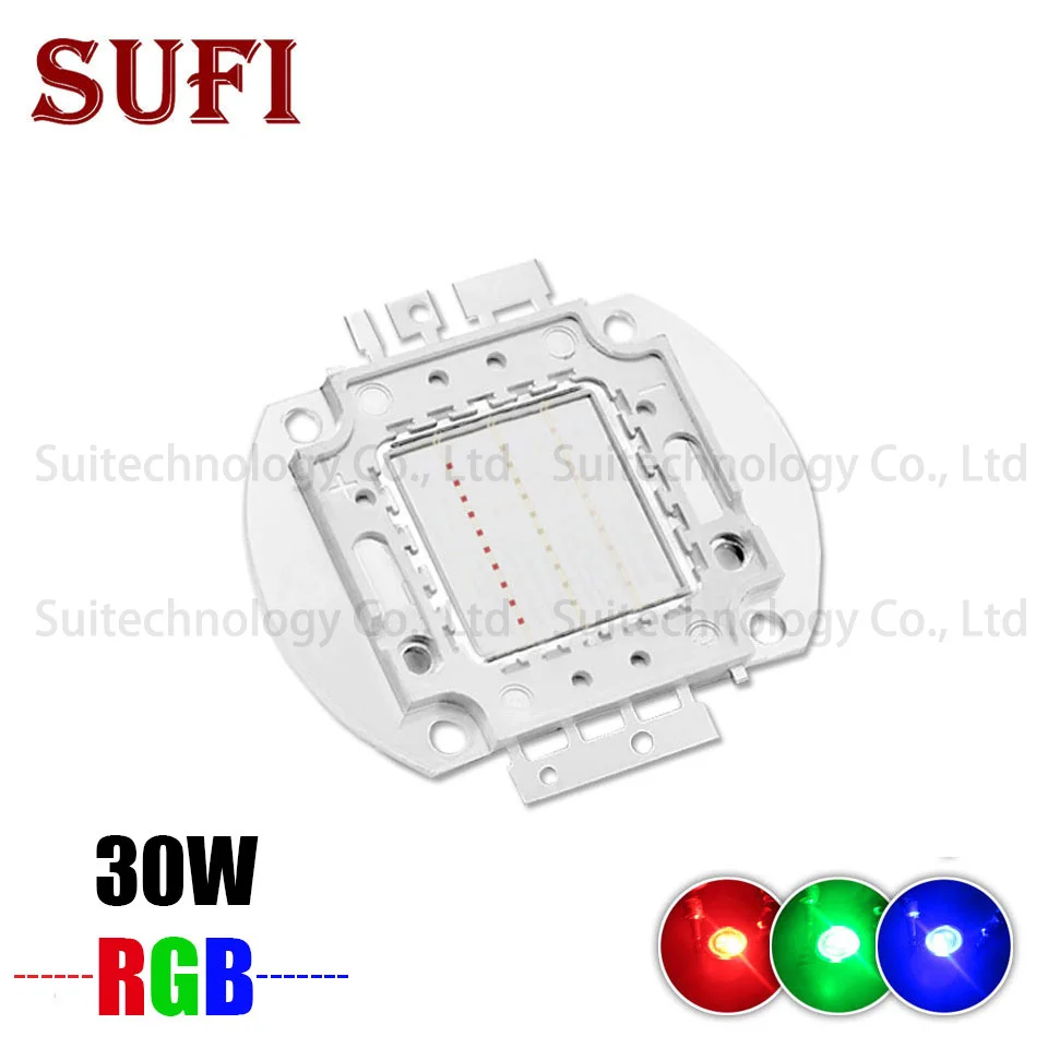Светодиодный чип высокой мощности RGB 3 Вт 10 20 30 50 100 цветной красный зеленый синий