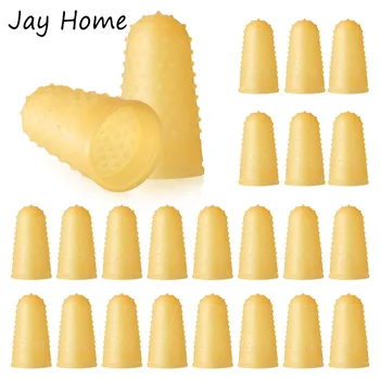 4/8PCS 고무 손가락 팁 손가락 커버 고무 손가락 패드 그립 두꺼운 재사용 손가락 보호기 골무 재봉 액세서리