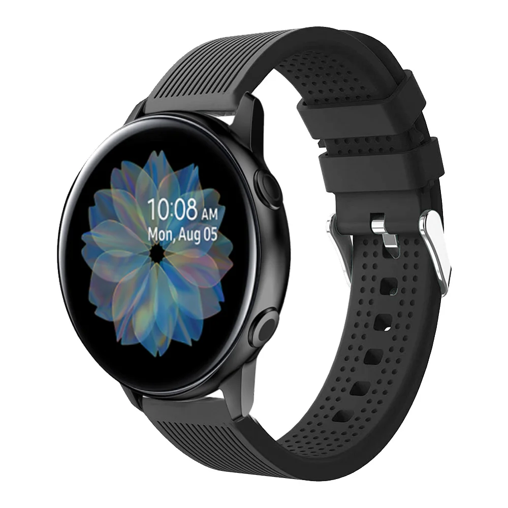 Сменный силиконовый ремешок для часов Active2 для samsung galaxy watch Active 2 40 мм 44 мм 42 мм gear S2 Sport 20 мм ремешок для часов