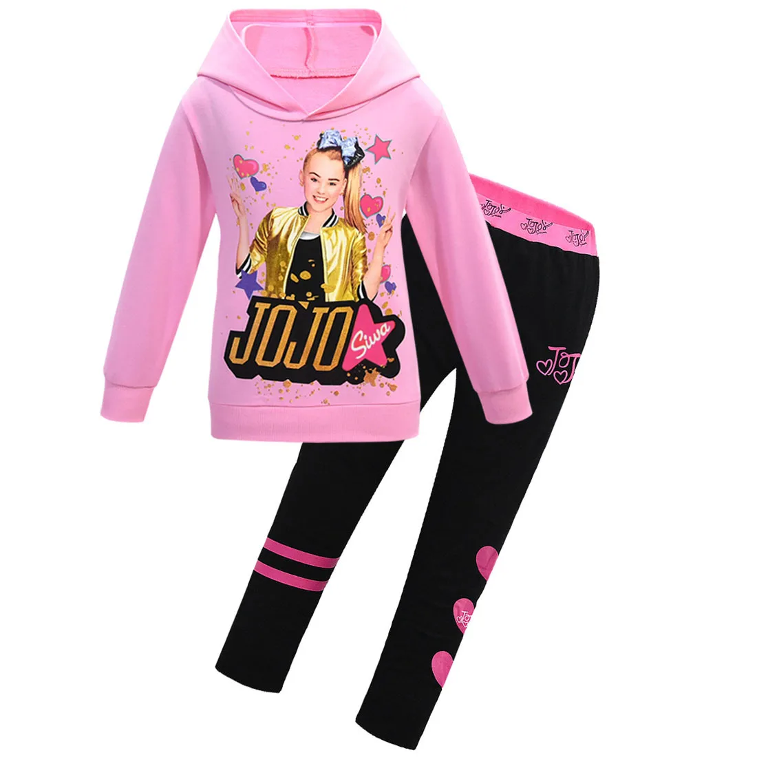 JOJO Siwa/комплекты для маленьких детей зимняя одежда футболка+ штаны с длинными рукавами, комплект молнии, весенние толстовки 2 предмета, рождественские наряды для девочек-подростков