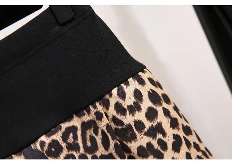 Модная леопардовая Короткая юбка для беременных женщин, Корейская осенняя и зимняя юбка для мам, новая трапециевидная юбка для беременных