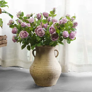 

Place of Origin Supply of Goods European Style Imitation Flowers Five Lori Rose Indoor Potted Plant Artificial Plant Wedding Flo