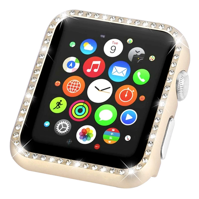 Защитный чехол для Apple Watch Series 5 4 3 2 1 чехол 38 мм 42 мм для Apple watch Чехлы для Iwatch 44 мм 40 мм металлический Алмазный чехол