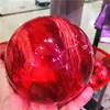 Beautiful red CLEAR SMELT QUARTZ CRYSTAL SPHERE BALL HEALING ► Photo 2/6