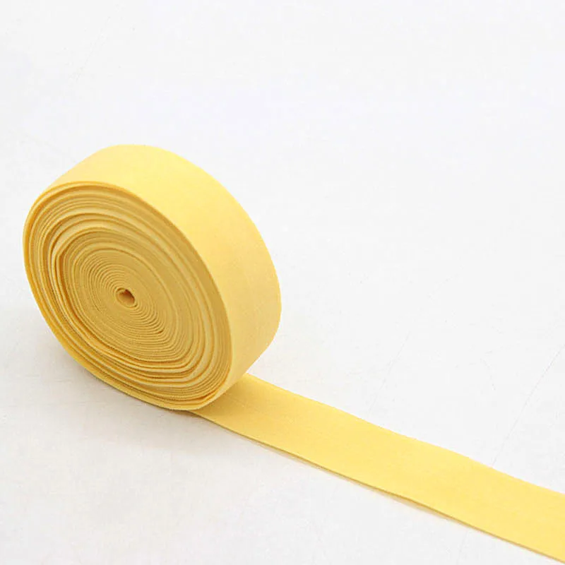yellow 20 мм плоская мягкая эластичная лента для нижнего белья, брюк, бюстгальтера, резиновой одежды, декоративные Регулируемые поясные Швейные аксессуары 2 см, 5 метров - Цвет: yellow