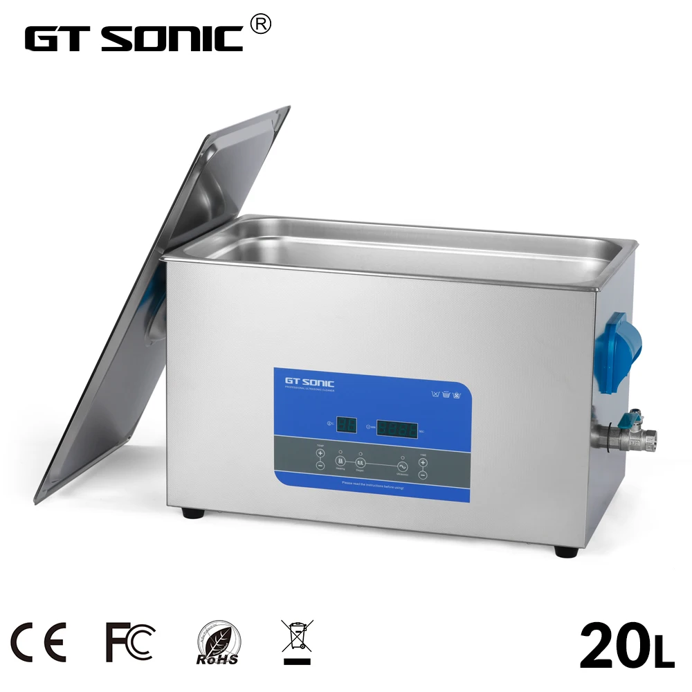 Цифровой ультразвуковой очиститель GTSONIC 20 л 400 Вт 99 минут таймер нагрева