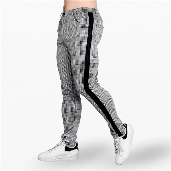 Black Новые мужские s Slim Fit нижняя часть спортивного костюма, обтягивающие спортивные штаны для бега, мужские брюки, повседневные длинные штаны, одежда - Color: Black