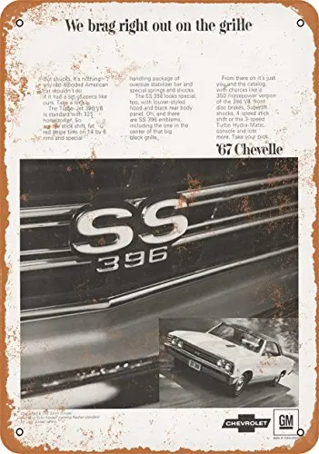 Металлический знак-1967 Chevy Chevelle SS 396 2-винтажный Настенный декор для кафе бара паба