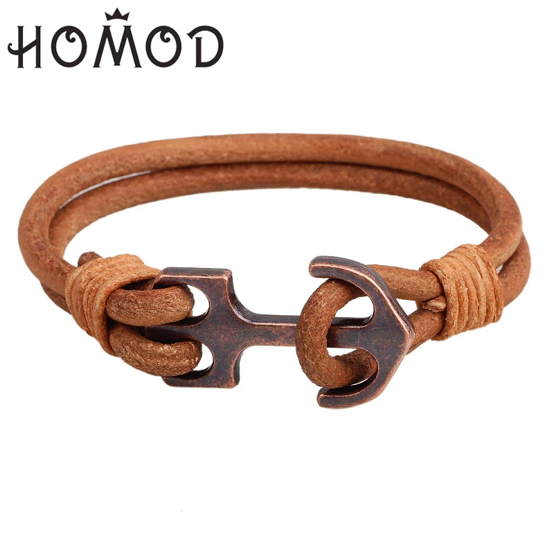 Мужские браслеты HOMOD с якорем MKENDN мужские из нержавеющей стали якорные скобы