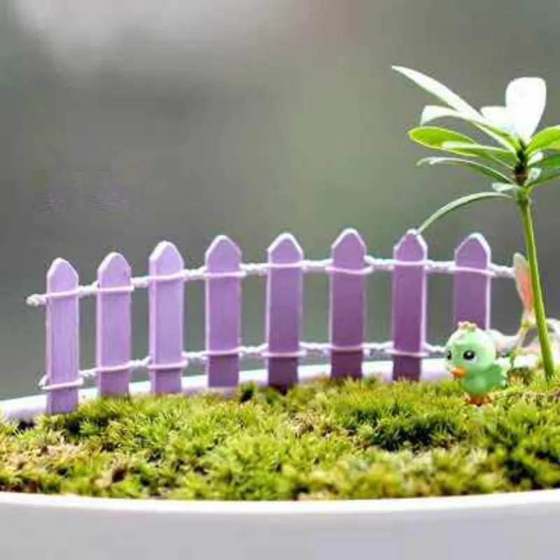 10 см* 3 см миниатюрный маленький деревянный забор DIY кукольный домик Сказочный Сад Микро растительный горшок Декор бонсай Террариум орнамент