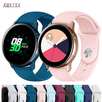 

20mm watch strap For Samsung Galaxy watch Active 2 46mm 42mm Gear S3 huawei watch GT 2 Soft Silicone bracelet 22mm watch band 46