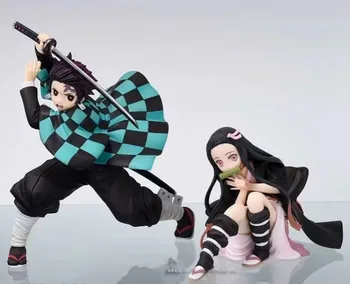 

2pcs Kimetsu no yaiba Figure Tanjirou Nezuko PVC Action Figure Warrior Model The Dragon of Change Toys Demon Slayer Anime Figure