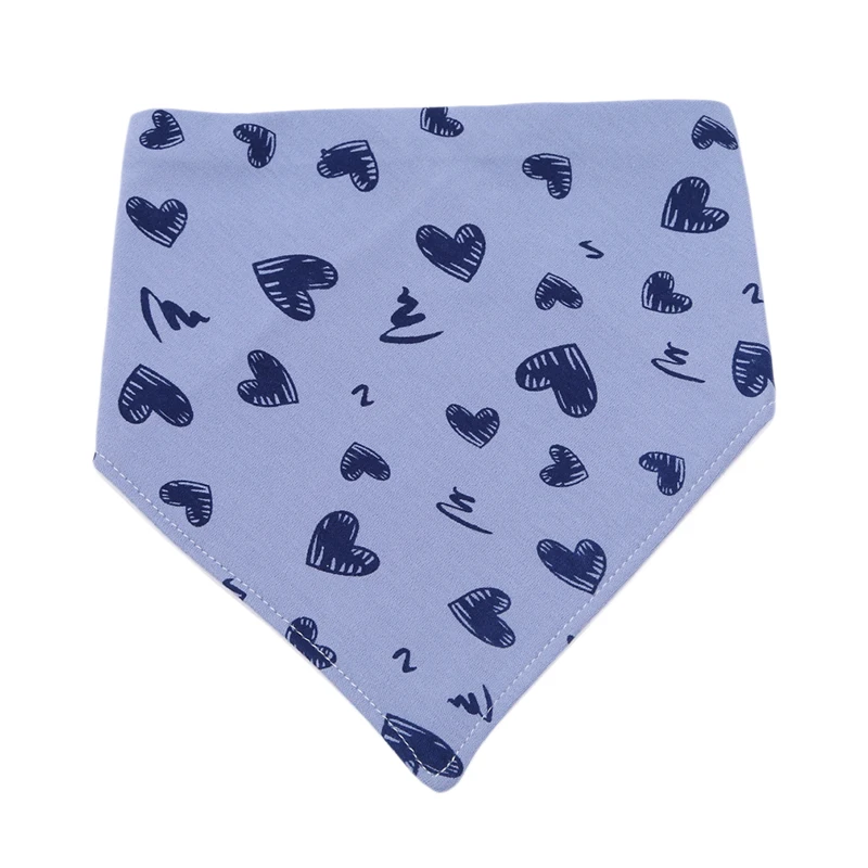 blue heart Детские нагрудники для мальчика, бандана для девушки, слюнявчик, ткань, рисунок из мультфильма, хлопок+ полиэстер, детский шарф, воротник для еды, Детские аксессуары - Цвет: blue heart