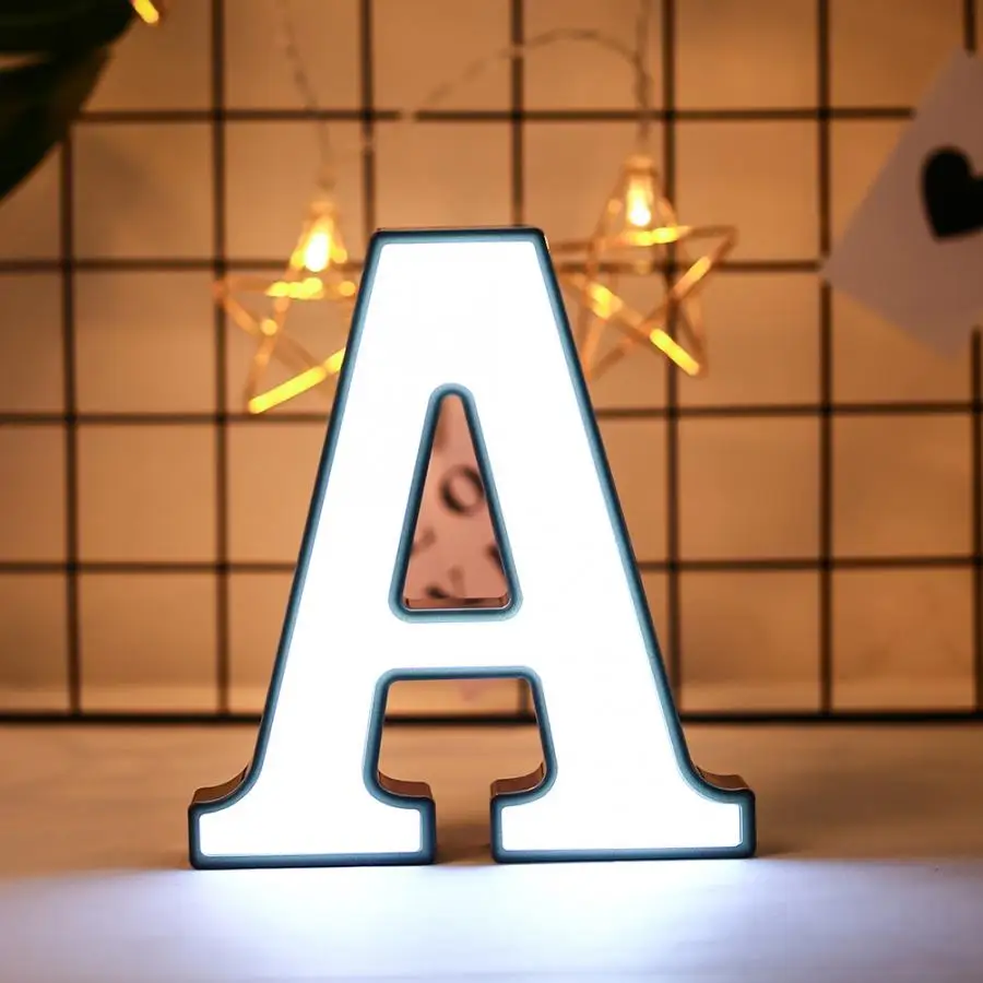 Светящийся светодиодный Ночной светильник с алфавитом 26 дюймов|Ночники| |
