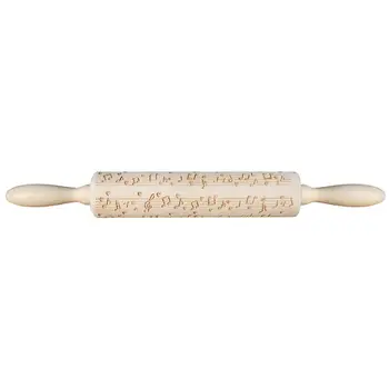

Embossing Wood Rolling Pin DIY Baking Cookies Noodle Biscuit Fondant Easter Day New Year Decoration Patisserie Kitchen Tools