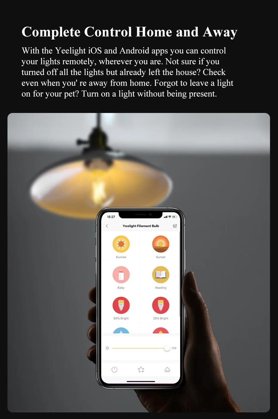 Xiaomi mijia yeelight умный светодиодный лампочка накаливания YLDP12YL 700 люмен 6 Вт лимонная энергосберегающая умная лампочка для работы с Apple homekit