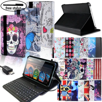 

Foldable Leather Tablet Stand Folio Cover Case Wired Keyboard Suitable for Lenovo IdeaPad/Miix 2/Tab/Yoga Book/Tab 2 Tablet Case