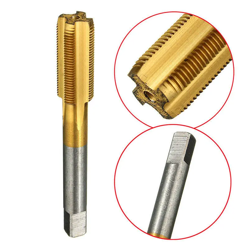 1/2-28 UNEF Tap Die titanium покрытые высокоскоростные стальные правые метчики