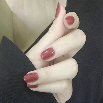 

24 pieces False Nail Full Cover Fake Nail Crystal Elegant Pink Gradient French Short Nails Ellipse Shape Short Fake Nail