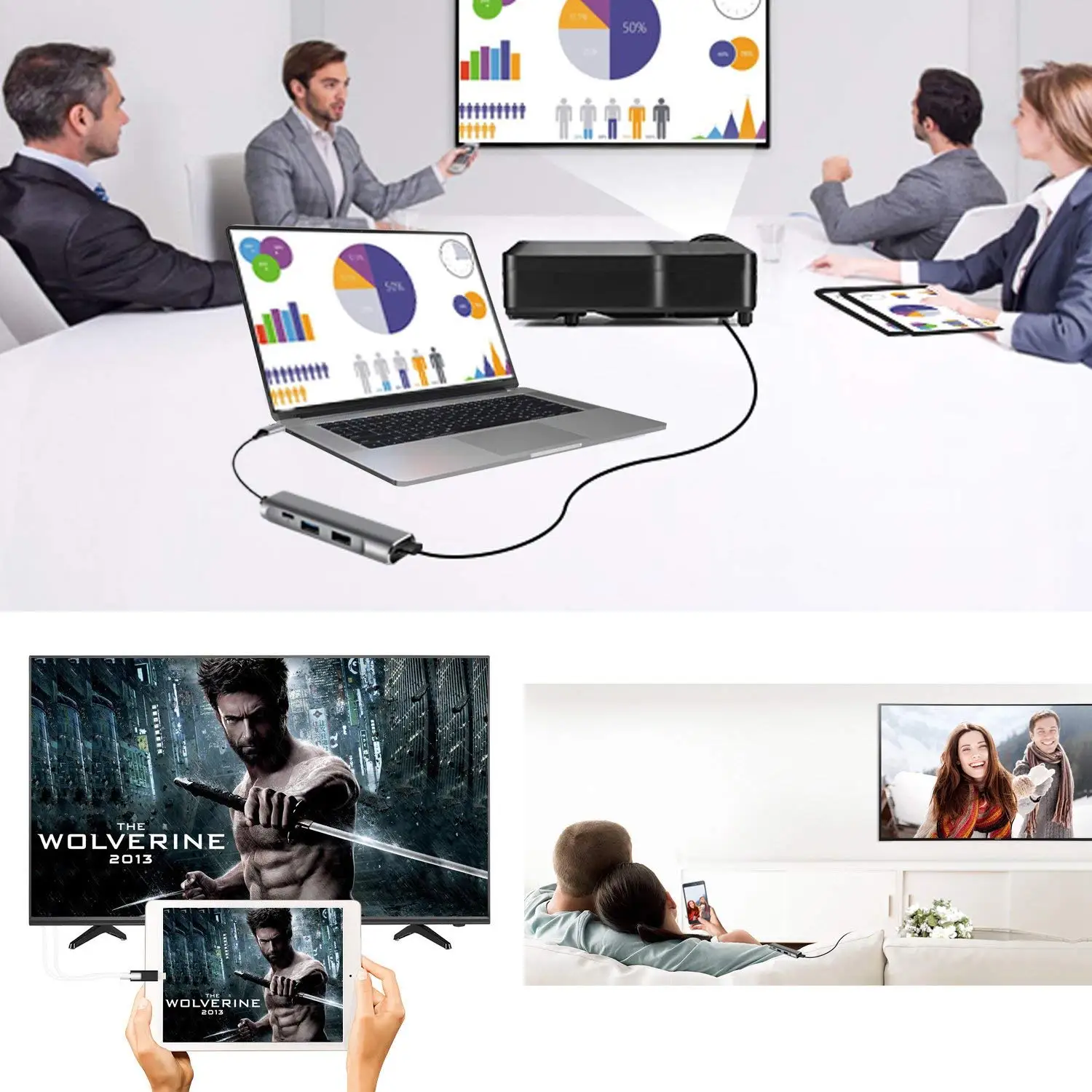 USB Type C HUB Docking Station for Samsung Dex Station Pad for Galaxy S21/S20/Note20/TabS7,USB C To HDMI USB 3.0 Power Adapter