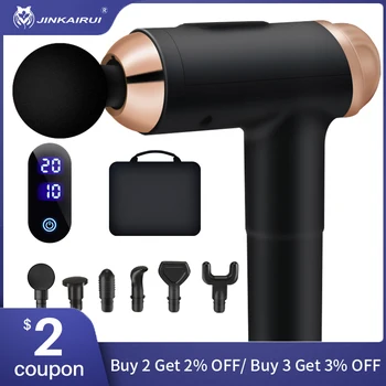 

Massage Gun Jinkairui Electric Fascial LCD Deep Body Sport Therapy Muscle Pain Relief Neck Shaping Slimming Relaxation Massager