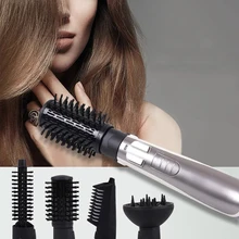 1000 Вт фен-щетка 4 в 1 Профессиональный 360 Вращающийся высушите щетка для волос, выпрямитель для волос, щипцы для завивки волос с щеточным валиком