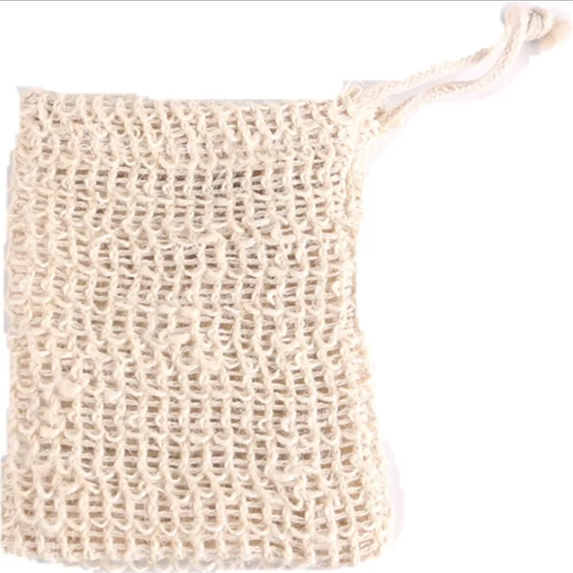 

Exfoliating Cleansers Natural Portable Soap Saver Soft Foaming Massage Bag cotton and linen