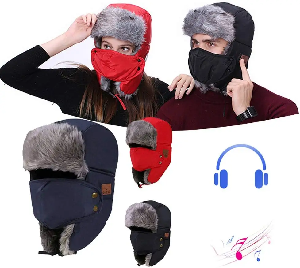 Bluetooth Cap Winter Cap Bluetooth 5.0(automatic Matching) Wireless Headphones Music Speakers Mini Cap Built-in Microphone